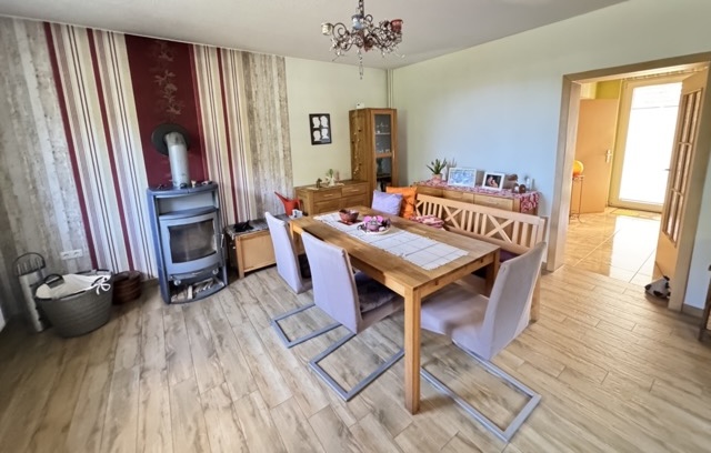 Wohnzimmer mit Kamin Haus Spornitz