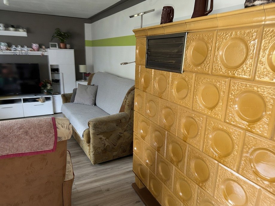 Wohnzimmer mit Kachelofen Einfamilienhaus Blievenstorf