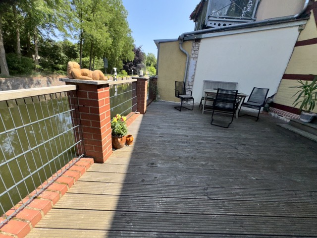 Terasse an der Elde Haus Grabow