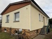 Hausansicht Freistehendes Einfamilienhaus mit Terrasse und Garage in Neustadt-Glewe