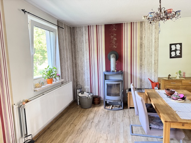 Wohnzimmer mit Kamin Haus Spornitz