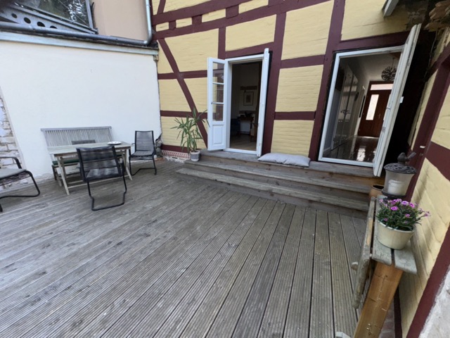 Terasse an der Elde Haus Grabow