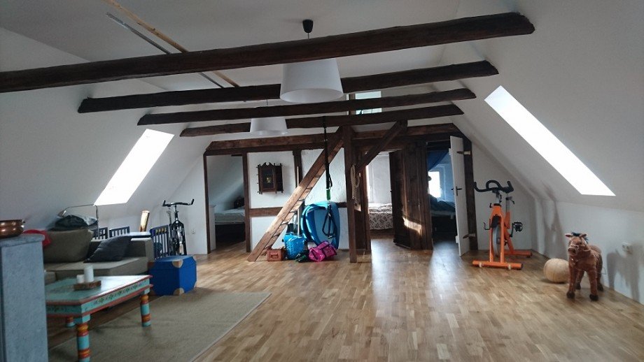 Wohnbereich im Dachgeschoss Haus Grebs